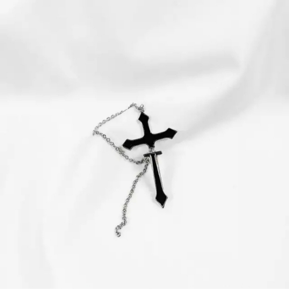 Cross Drop Earring - Picture 4 of 5